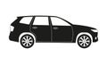 SUV car icon. Side view. Crossover utility vehicle silhouette. Vector illustration Royalty Free Stock Photo